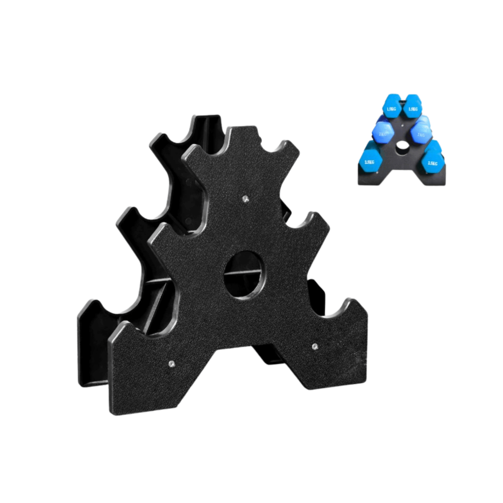 แร็ควางดัมเบล HOMEFITTOOLS 3 คู่ สีดำ